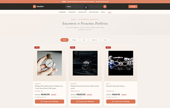 Vitrine de Produtos